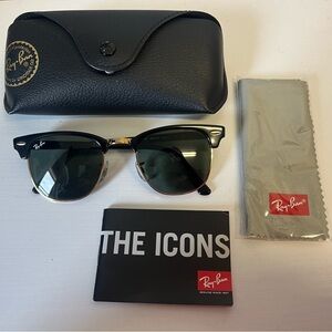 Ray-Ban Black and Gold Sunglasses